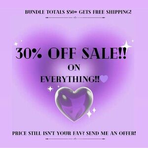 💜 30% off SALE on EVERYTHING!!💜